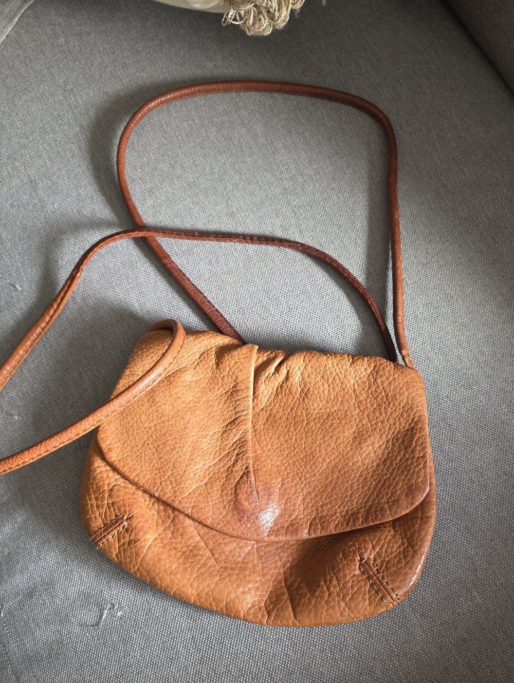 Fossil Rustic Tan Pebbled Leather Crossbody